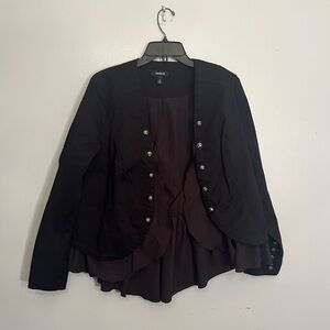 Torrid Black Women's Blazer with Button Details